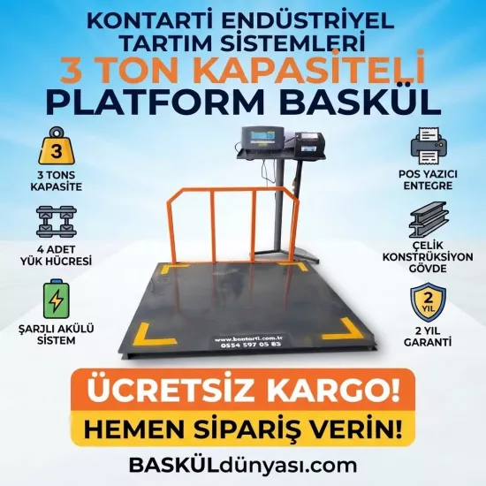 150x150 cm 3 Ton Yazıcılı Baskül: Hassas Tartımda Kayıtlı Güç