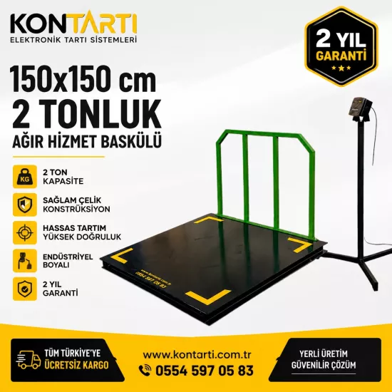 150x150 cm 2 Ton Ağır Hizmet Tipi Baskül