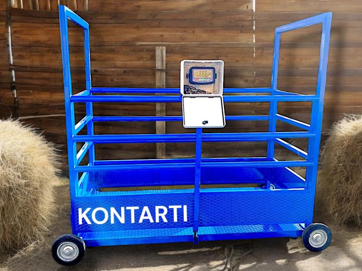 BÜYÜKBAŞ HAYVAN BASKÜLÜ TEKERLEKLİ ALTI SAC OLAN MODEL 1X2 MT 2000KG 