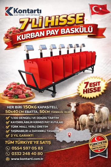 7Lİ HİSSE PAY BASKÜLÜ,  KURBAN PAY KANTARI