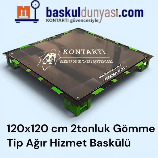 120 x 120 CM Gömme Tip Ağır Hizmet Baskül 2 TON