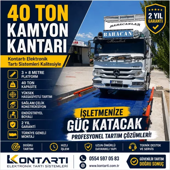 3x8 mt 40 Tonluk Kamyon Kantarı