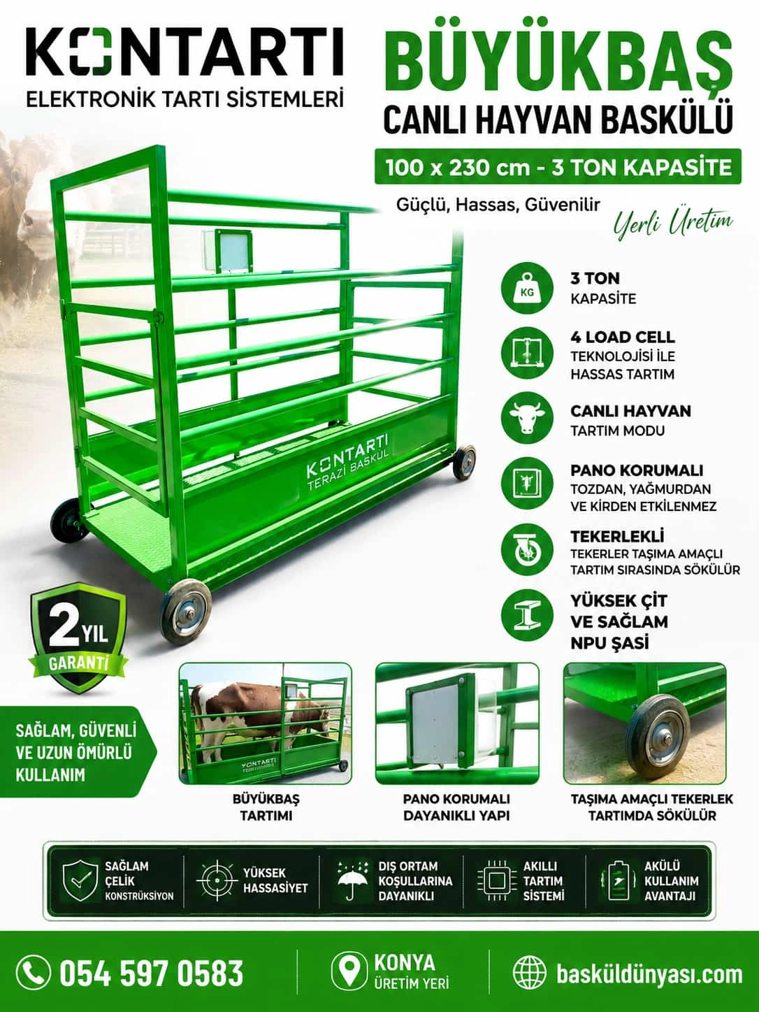 100*230Cm%20%20Büyükbaş%20Hayvan%20Baskülü%203%20Tonluk